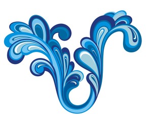 Water splash  isolated on white background 