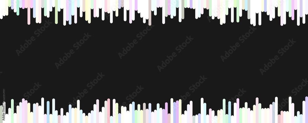 Wall mural modern banner background design - horizontal vector graphic from vertical lines