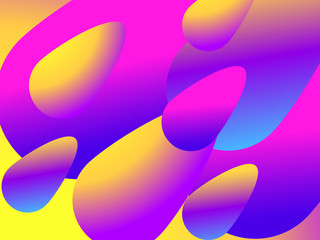 Colorful liquid shape. Fluid concept design. Abstract geometric gradient background. Vector illustration