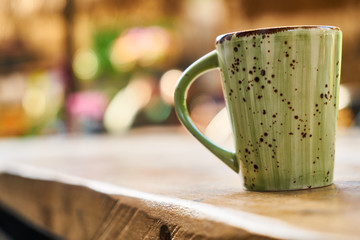 Delicious latte coffee on a table