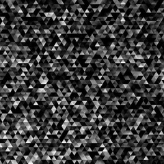Dark grey geometrical abstract triangle mosaic background - gradient vector mosaic graphic design
