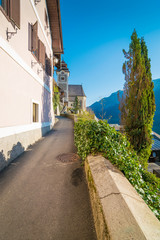 Kirche am Berg in Hallstatt in den Alpen von Österreich
