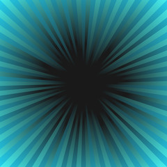 Light blue background - vector illustration with radial rays