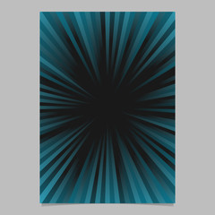 Abstract ray burst brochure background template - vector stationery design