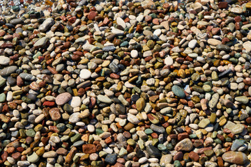 Pebble stone close up and background