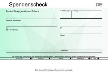 Spendenscheck 109