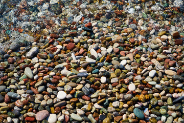 Pebble stone close up and background