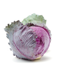 red cabbage isolated on white background