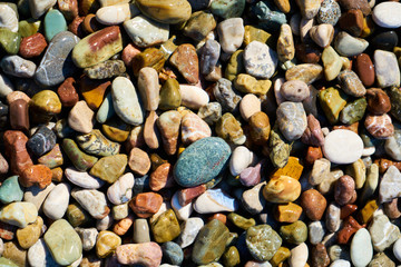 Pebble stone close up and background