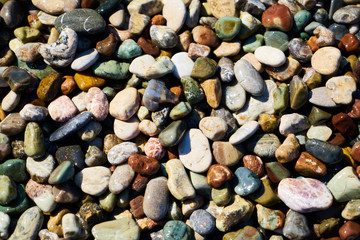 Pebble stone close up and background