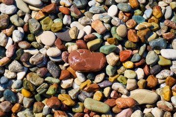 Pebble stone close up and background