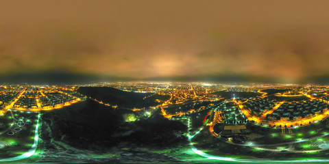 City of Eskisehir view 360 degree night photography 