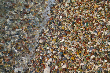 Pebble stone close up and background