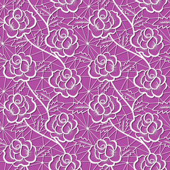 seamless pattern with white flowers