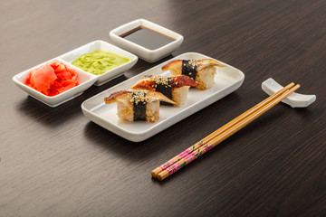 Japanese food, sushi with eel
