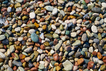 Pebble stone close up and background