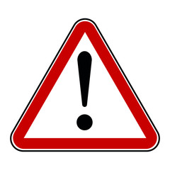 Gefahrzeichen mit Ausrufezeichen