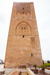 Obraz premium Morocco,Rabat. The Hassan Tower opposite the Mausoleum of King Mohamed V