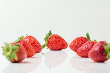 Shoot strawberries up close