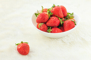 Shoot strawberries up close