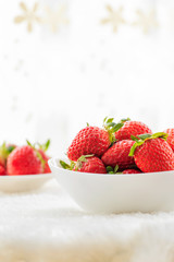 Shoot strawberries up close