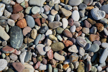 Pebble stone close up and background