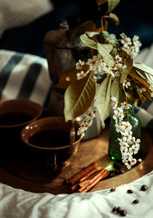 coffee morning flowers