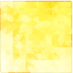 Yellow abstract mosaic background. Triangle geometric background. Design elements. Vector illustration