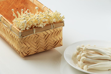 Golden mushroom and white jade mushroom