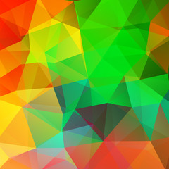Obraz premium Background of red, yellow, green geometric shapes. Colorful mosaic pattern. Vector EPS 10. Vector illustration