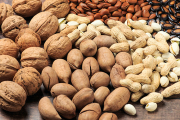 A variety of delicious dried fruits