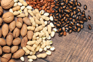 A variety of delicious dried fruits