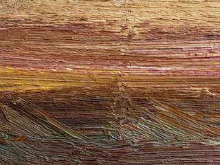 An oil painted colorful abstract background. Brush strokes, brown color, high contrast.