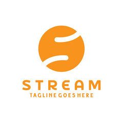 Letter S Logo For Stream. Technology Icon Digital Vector. Modern Symbol Design Inspiration For Company.
