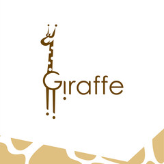 Giraffe Logo Design Template. letter g giraffe initial logo design. 