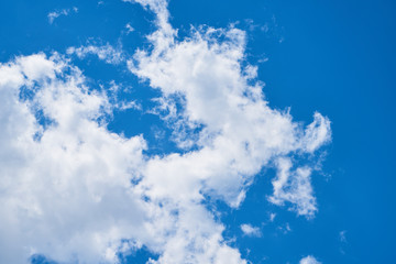 Beautiful sky with fluffy clouds