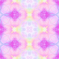 Abstract multicolored kaleidoscopic  background. Seamless pattern for wrapping papers and fabric or paper prints