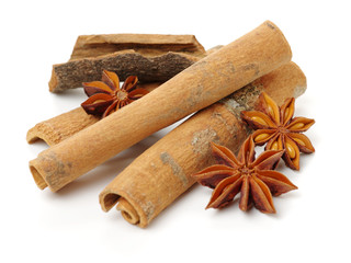 aroma spice on white background