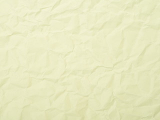 Vivid yellow color crumpled paper texture background