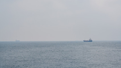 a fuel ship going away
