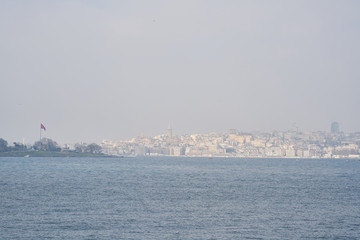 Istanbul skyline and Bosphorus view from Turkey