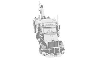 isolated road truck vector on white background
