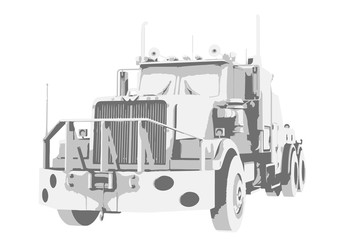 isolated road truck vector on white background