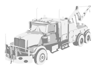 isolated road truck vector on white background