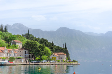 The picturesque town of Pearst, in the Bay of Kotor, Montenegro