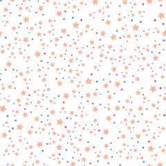 Seamless pattern with stars on the white background. Vector illustration.