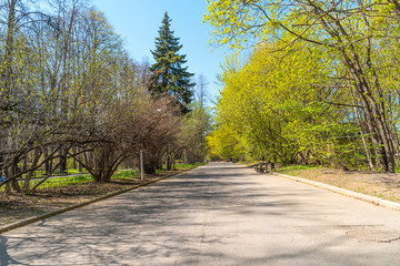 Obraz premium Moscow. Garden square. Kosygin Street