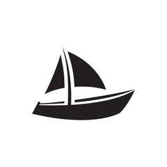 Boat Icon In Flat Style Vector For Apps, UI, Websites. Black Icon Vector Illustration.