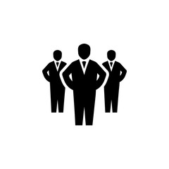 Businessman Icon In Flat Style Vector For Apps, UI, Websites. Black Icon Vector Illustration.