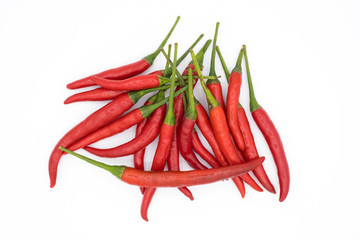 Chili peppers isolated on white background